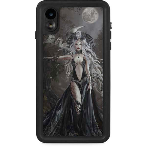 Gothic Princess with Silver Dragon by Nene Thomas iPhone Cases